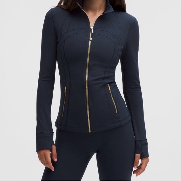 lululemon athletica Jackets & Blazers - Lululemon Nulu Define Jacket Navy/Gold